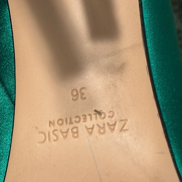 Zara Green Heeled Boots with Detailing sz 36(6) - Picture 5 of 7